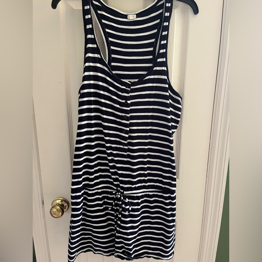 I crew tank romper stripe